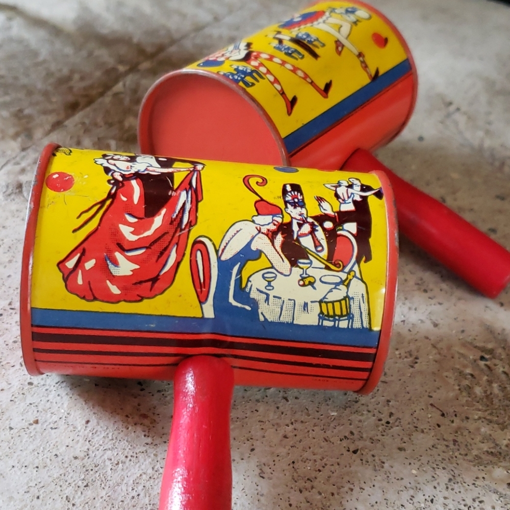 Vintage Tin Toy Noise Makers